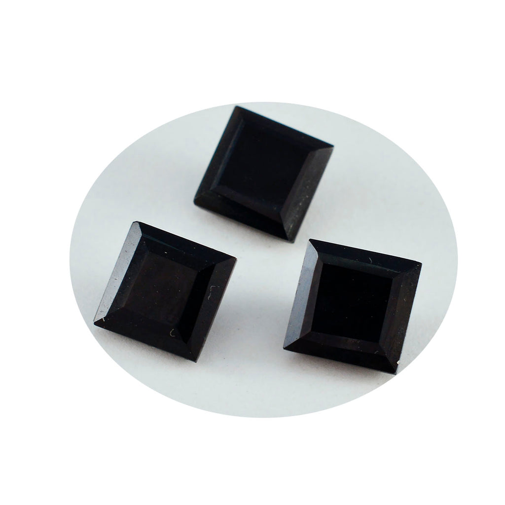 Black Onyx 1PC Chunky 13x13 MM Square Faceted Black Natural Semi Precious Gems