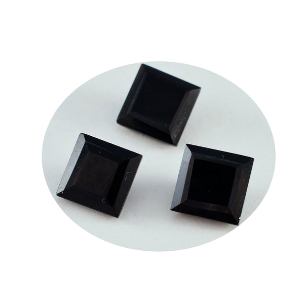 Black Onyx 1PC Chunky 13x13 MM Square Faceted Black Natural Semi Precious Gems