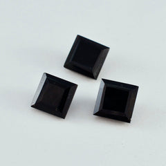 Black Onyx 1PC Chunky 14x14 MM Square Faceted Black Genuine Semi Precious Loose Gems