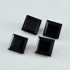 Black Onyx 10PC Tiny 3x3 MM Square Faceted Black Fiery Semi Precious Loose Gemstone