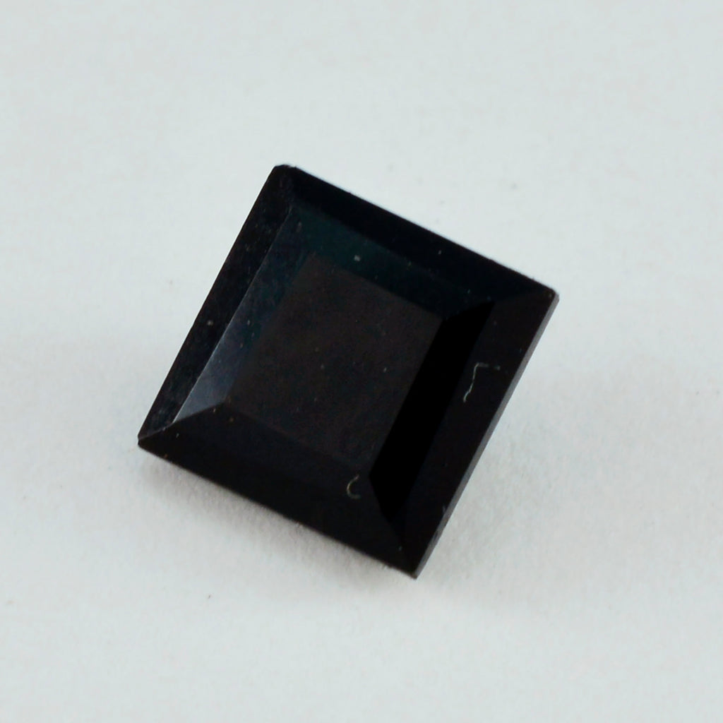Black Onyx 1PC Chunky 15x15 MM Square Faceted Black Superior Semi Precious Loose Gemstone