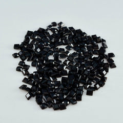Black Onyx 1PC Small 7x7 MM Square Faceted Black Splendid Semi Precious Loose Gemstone