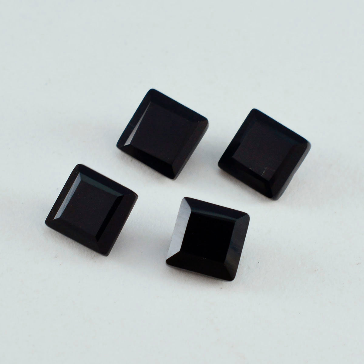 Black Onyx 1PC Large 10x10 MM Square Faceted Black Shine Semi Precious Loose Gems
