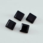Black Onyx 1PC Large 10x10 MM Square Faceted Black Shine Semi Precious Loose Gems
