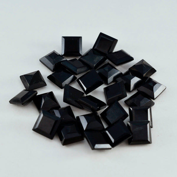 Black Onyx 1PC Chunky 16x16 MM Square Faceted Black Pure Semi Precious Loose Gemstones