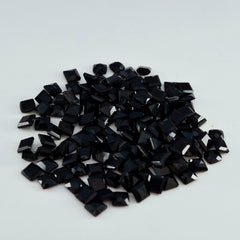 Black Onyx 1PC Medium 9x9 MM Square Faceted Black Lustrous Semi Precious Gems