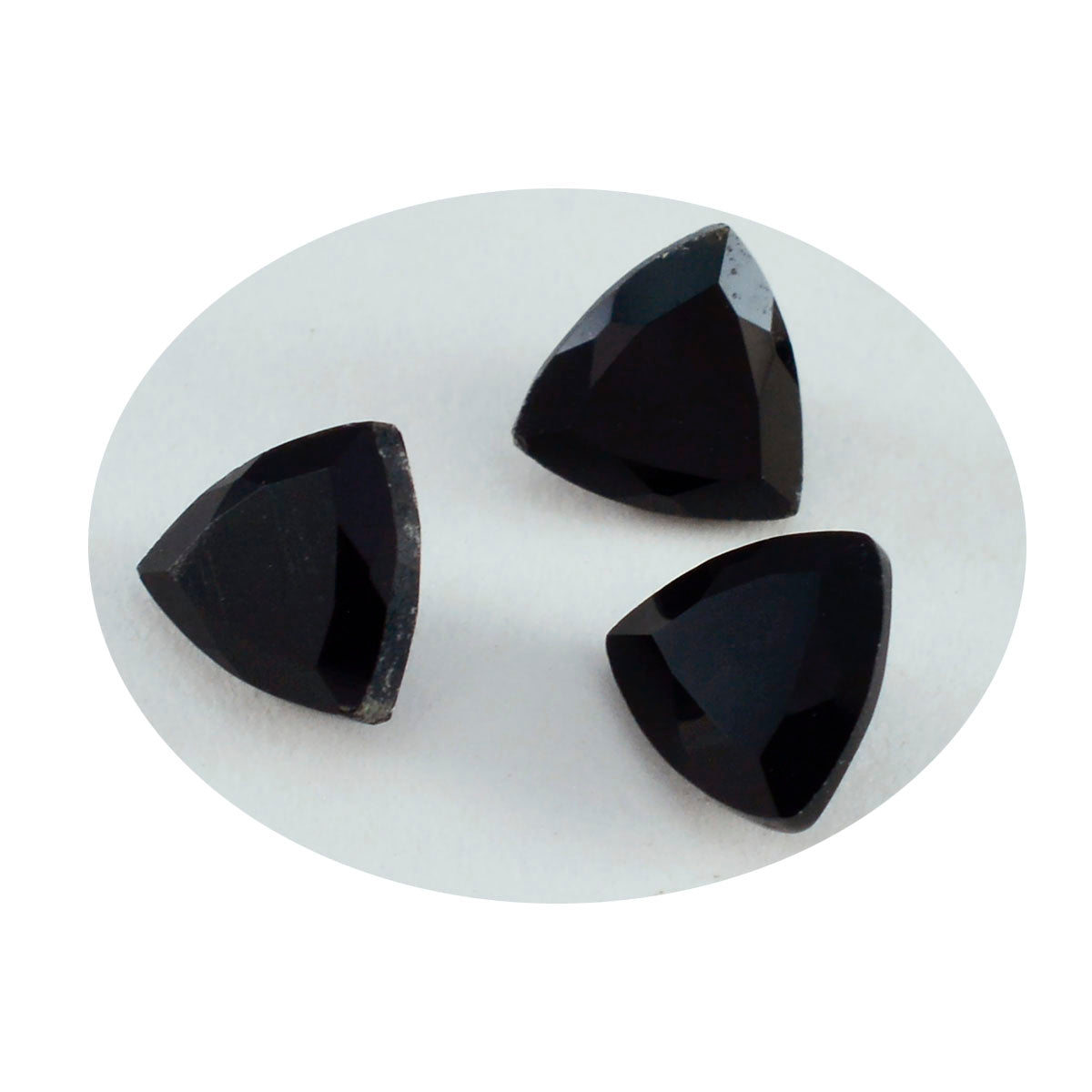Black Onyx 1PC Chunky 13x13 MM Triangle Faceted Black Natural Semi Precious Gems