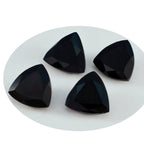 Black Onyx 10PC Tiny 4x4 MM Triangle Faceted Black Brilliant Semi Precious Loose Gemstones