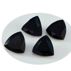 Black Onyx 10PC Tiny 4x4 MM Triangle Faceted Black Brilliant Semi Precious Loose Gemstones