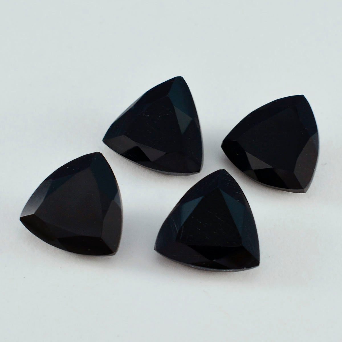 Black Onyx 1PC Chunky 15x15 MM Triangle Faceted Black Superior Semi Precious Loose Gemstone Sekundär produktbild