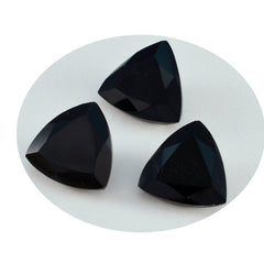 Black Onyx 1PC Chunky 16x16 MM Triangle Faceted Black Pure Semi Precious Loose Gemstones