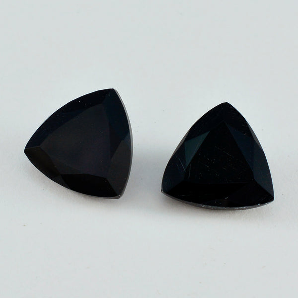 Black Onyx 10PC Tiny 3x3 MM Triangle Faceted Black Fiery Semi Precious Loose Gemstone
