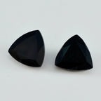 Black Onyx 10PC Tiny 5x5 MM Triangle Faceted Black Sparkling Semi Precious Gems