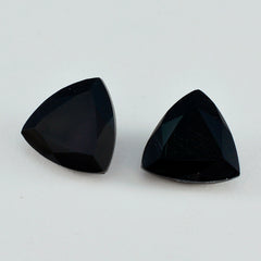Black Onyx 10PC Tiny 4x4 MM Triangle Faceted Black Brilliant Semi Precious Loose Gemstones