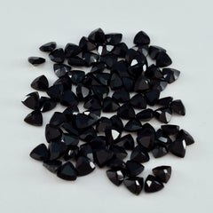 Black Onyx 1PC Medium 9x9 MM Triangle Faceted Black Lustrous Semi Precious Gems
