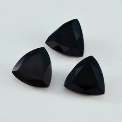 Black Onyx 1PC Chunky 14x14 MM Triangle Faceted Black Genuine Semi Precious Loose Gems