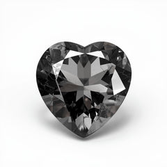 Black Rutile 1PC Large 10x10 MM Heart Faceted Black Shine Semi Precious Loose Gemstones