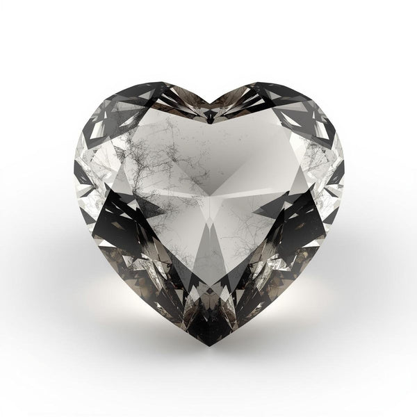 Black Rutile 1PC Large 11x11 MM Heart Faceted Black Fine Semi Precious Gems