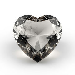 Black Rutile 1PC Large 11x11 MM Heart Faceted Black Fine Semi Precious Gems