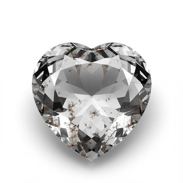 Black Rutile 1PC Large 12x12 MM Heart Faceted Black High-Quality Semi Precious Loose Gems