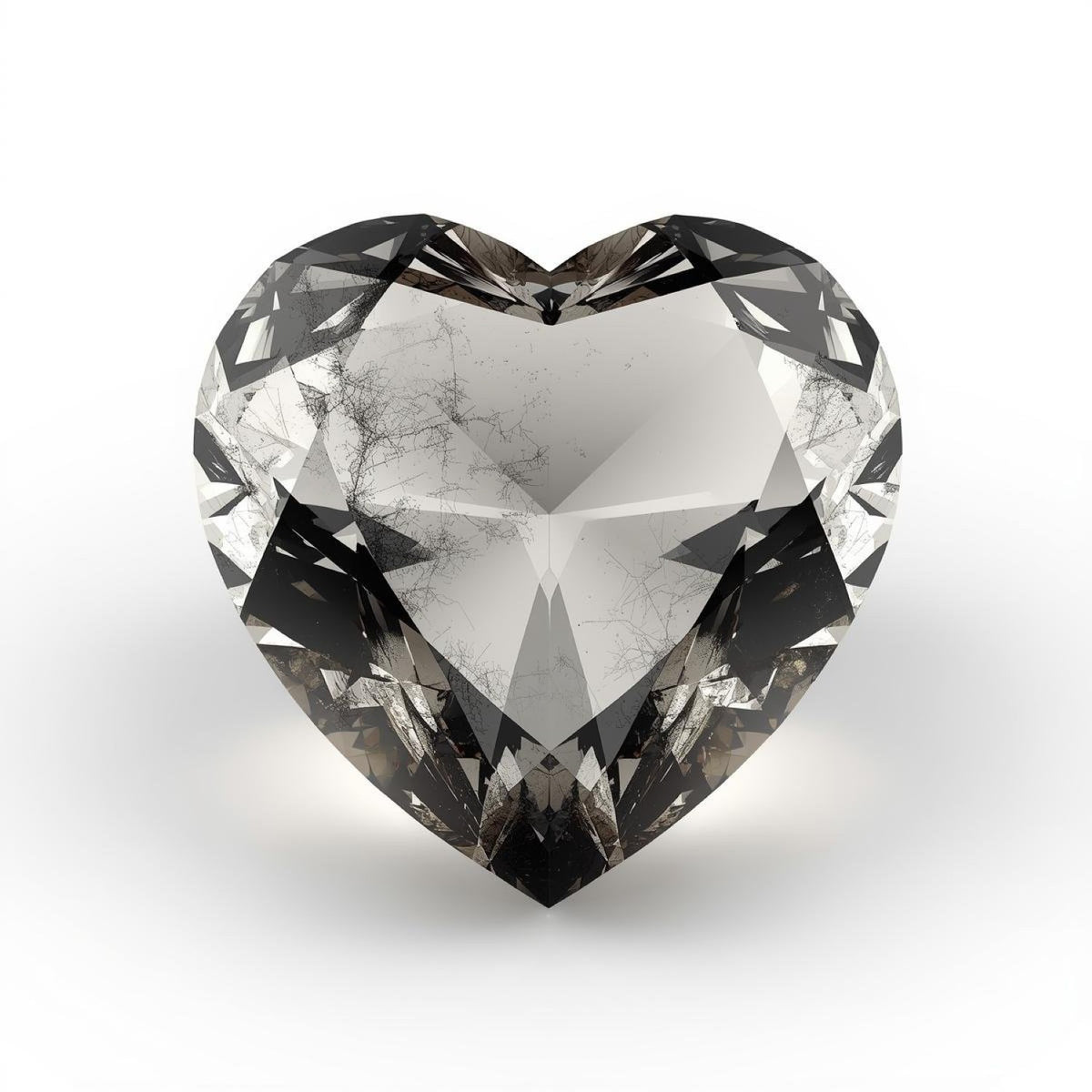 Black Rutile 1PC Chunky 14x14 MM Heart Faceted Black Genuine Semi Precious Loose Gemstones