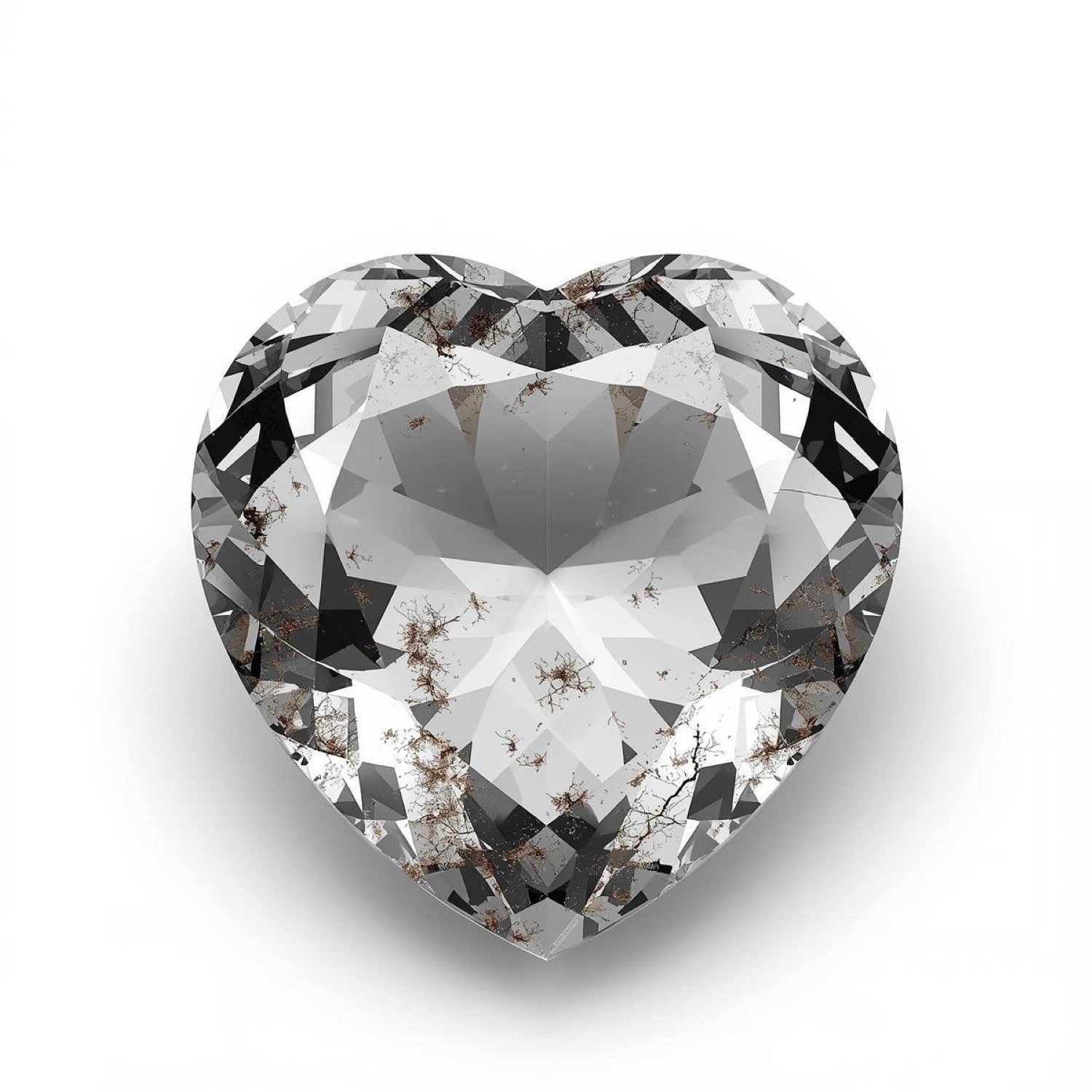 Black Rutile 1PC Chunky 15x15 MM Heart Faceted Black Superior Semi Precious Gems Secondary image
