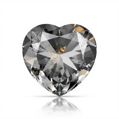 Black Rutile 1PC Small 8x8 MM Heart Faceted Black Luster Semi Precious Loose Gems