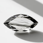 Black Rutile 1PC Chunky 10x20 MM Marquise Faceted Black Natural Semi Precious Loose Gemstone