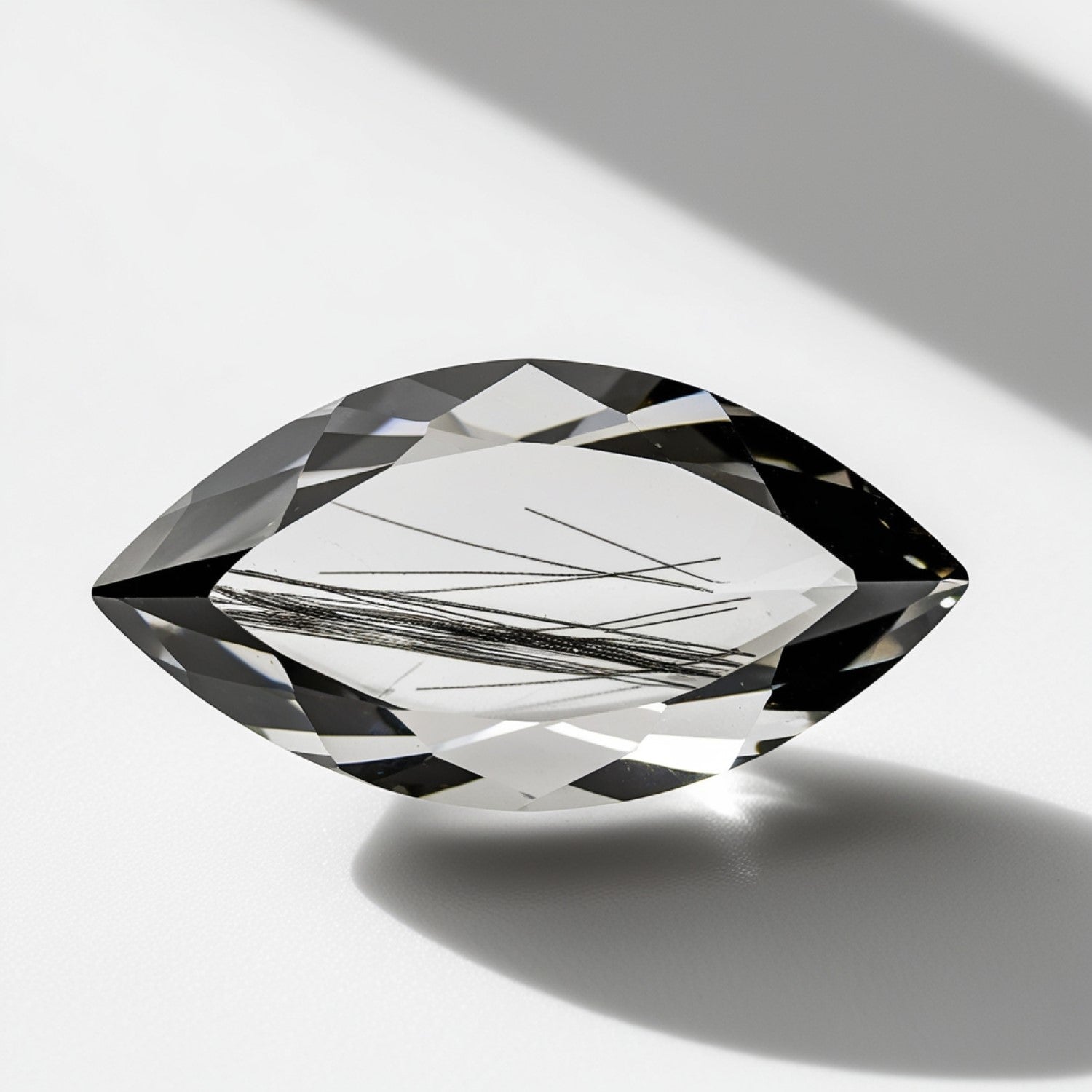 Black Rutile 1PC Chunky 10x20 MM Marquise Faceted Black Natural Semi Precious Loose Gemstone