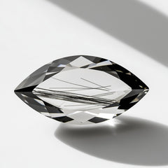 Black Rutile 1PC Chunky 10x20 MM Marquise Faceted Black Natural Semi Precious Loose Gemstone