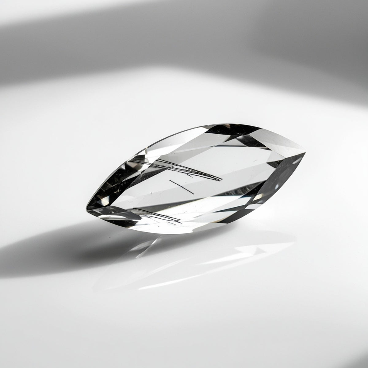 Black Rutile 1PC Tiny 3x6 MM Marquise Faceted Black Splendid Semi Precious Gems