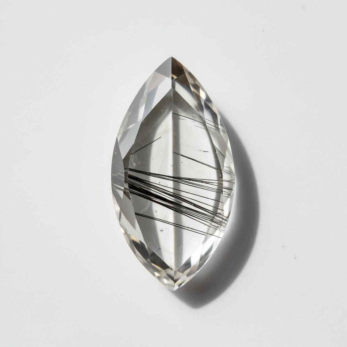 Black Rutile 1PC Tiny 4x8 MM Marquise Faceted Black Luster Semi Precious Loose Gems