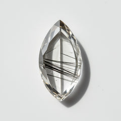 Black Rutile 1PC Tiny 4x8 MM Marquise Faceted Black Luster Semi Precious Loose Gems