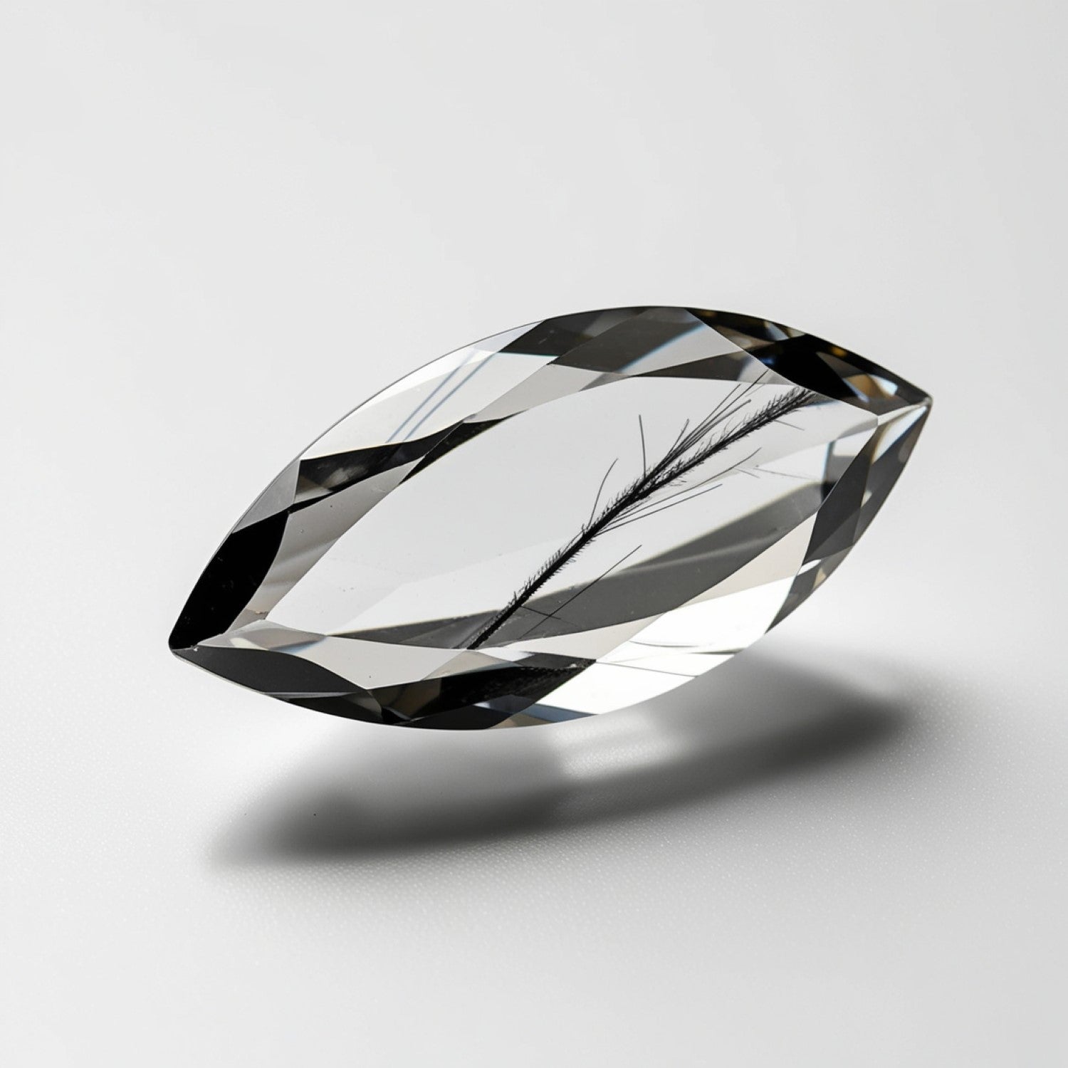 Black Rutile 1PC Small 5x10 MM Marquise Faceted Black Lustrous Semi Precious Loose Gemstone Image secondaire du produit