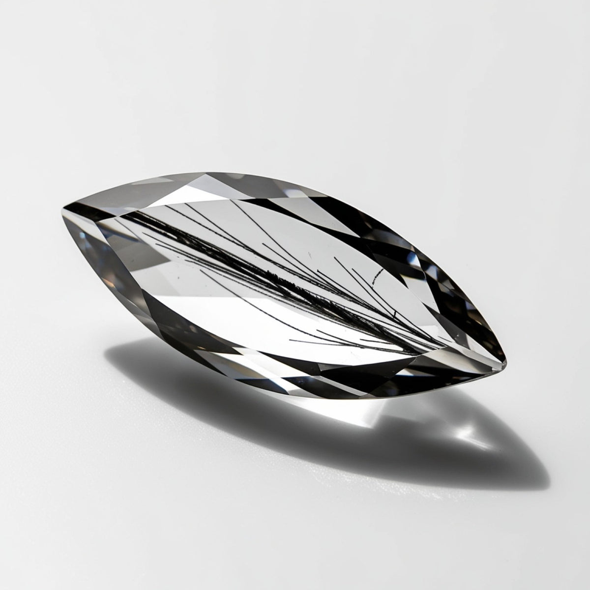 Black Rutile 1PC Medium 7x14 MM Marquise Faceted Black Fine Semi Precious Gems