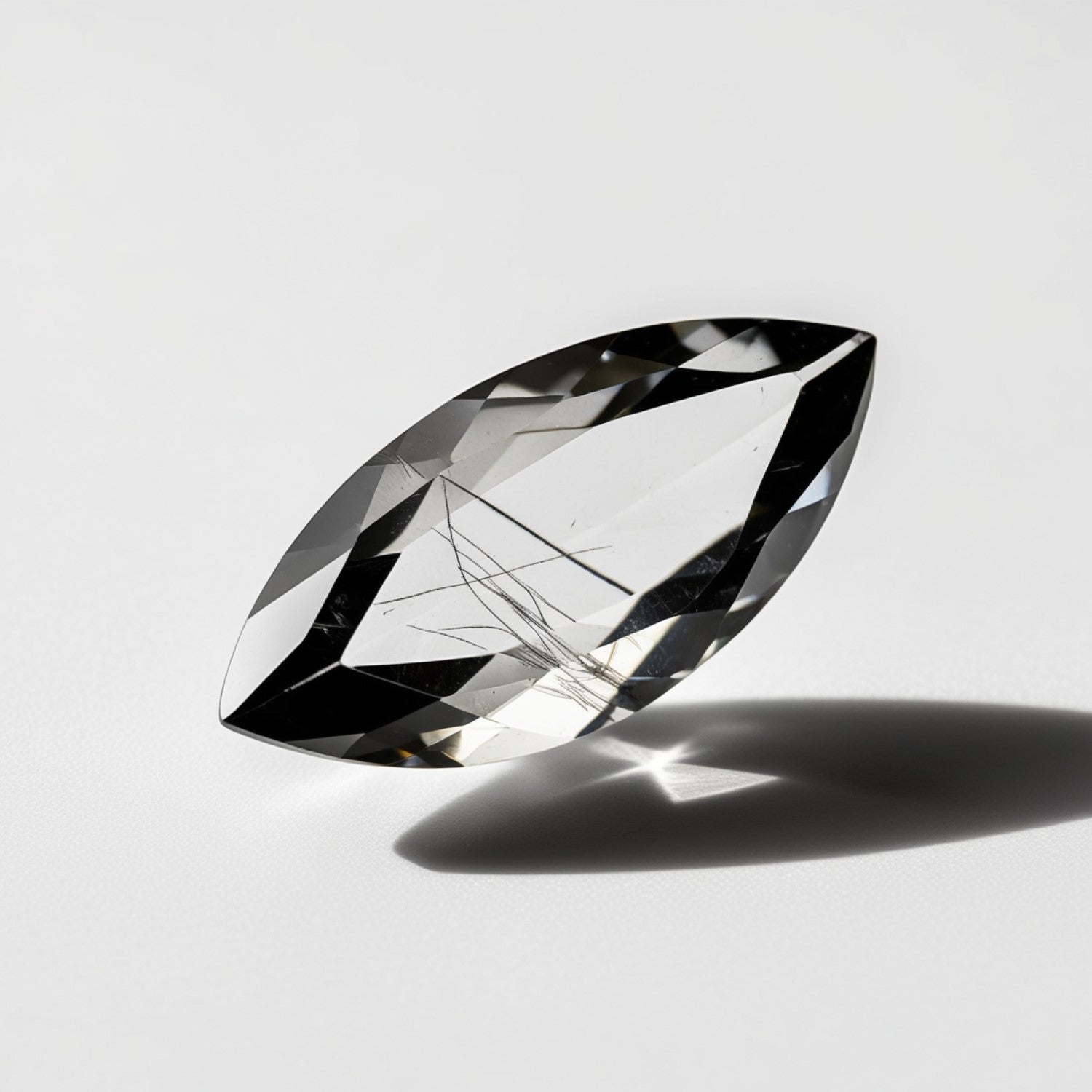 Black Rutile 1PC Medium 7x14 MM Marquise Faceted Black Fine Semi Precious Gems