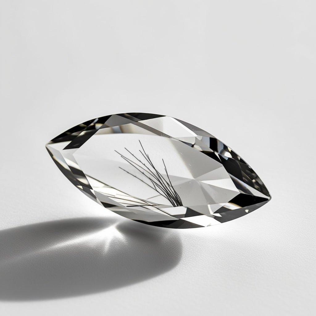 Black Rutile 1PC Large 8x16 MM Marquise Faceted Black High-Quality Semi Precious Loose Gems