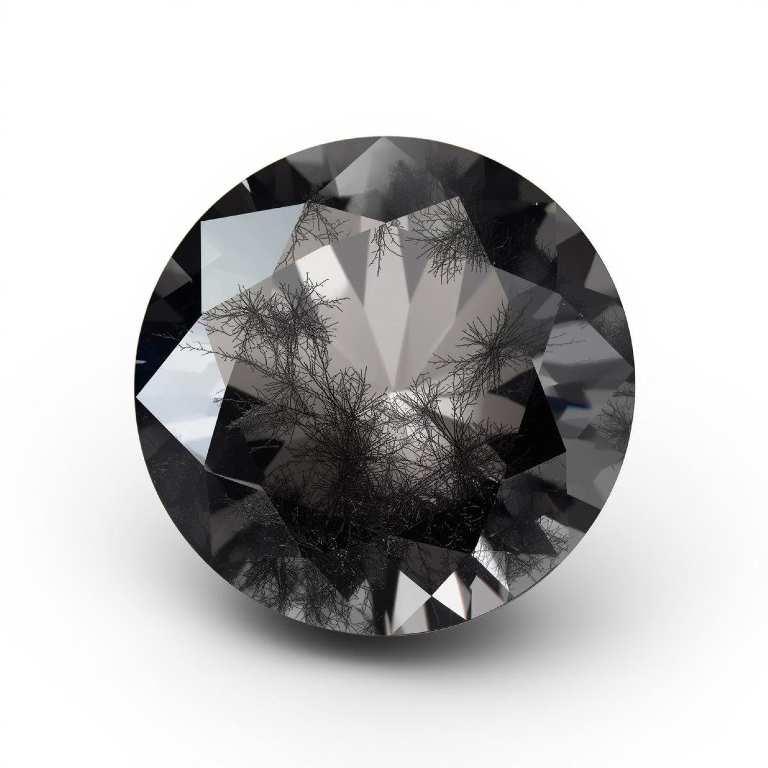 Black Rutile 1PC Large 10x10 MM Round Faceted Black Shine Semi Precious Loose Gemstones Главное изображение товара