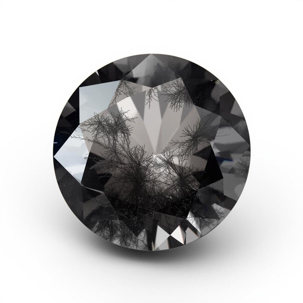 Black Rutile 1PC Large 10x10 MM Round Faceted Black Shine Semi Precious Loose Gemstones