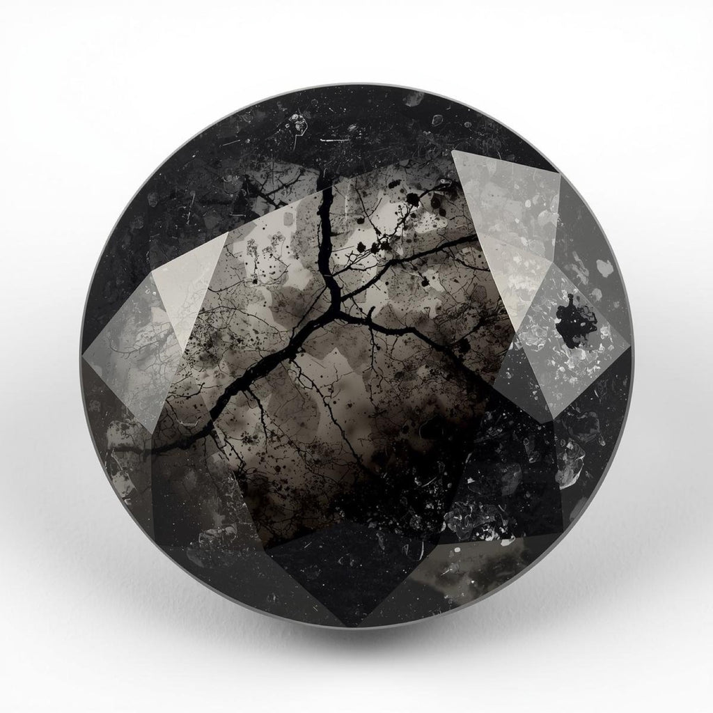 Black Rutile 1PC Large 11x11 MM Round Faceted Black Fine Semi Precious Gems