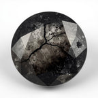 Black Rutile 1PC Large 11x11 MM Round Faceted Black Fine Semi Precious Gems