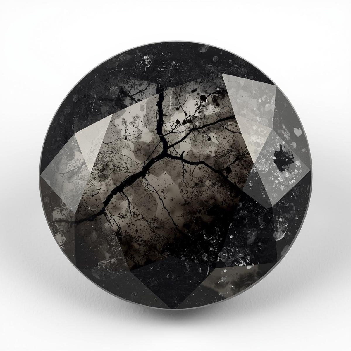 Black Rutile 1PC Large 11x11 MM Round Faceted Black Fine Semi Precious Gems