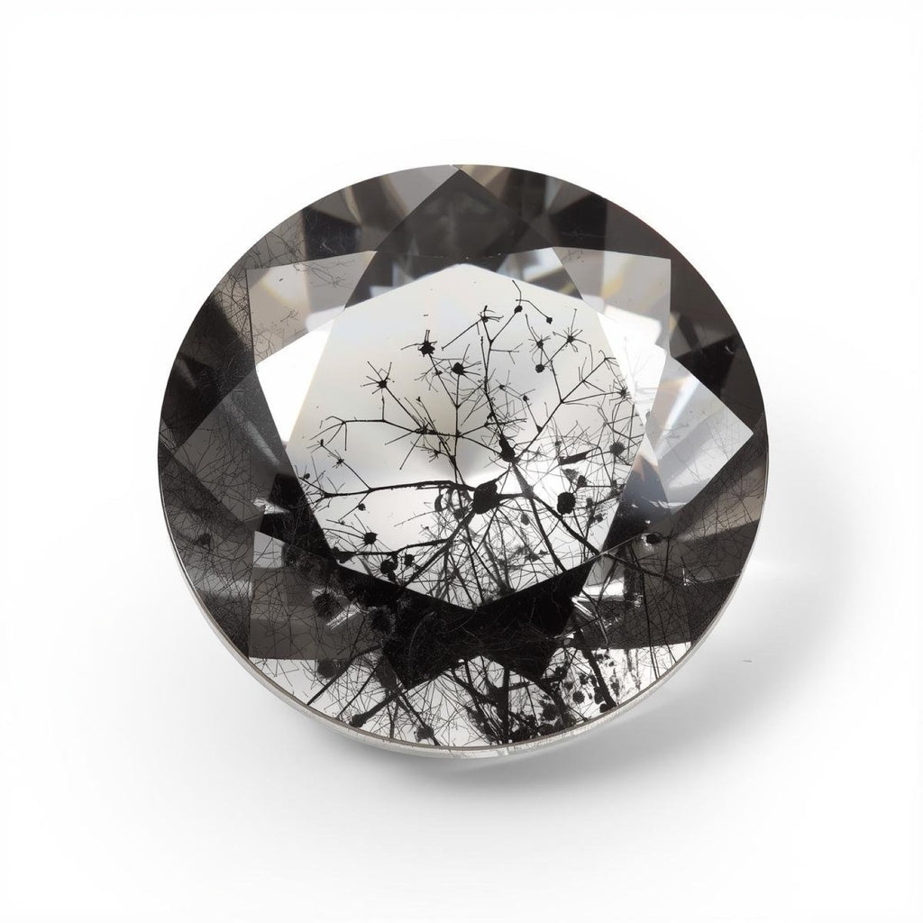 Black Rutile 1PC Chunky 13x13 MM Round Faceted Black Natural Semi Precious Loose Gemstone