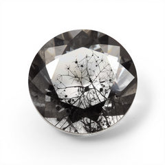 Black Rutile 1PC Chunky 13x13 MM Round Faceted Black Natural Semi Precious Loose Gemstone