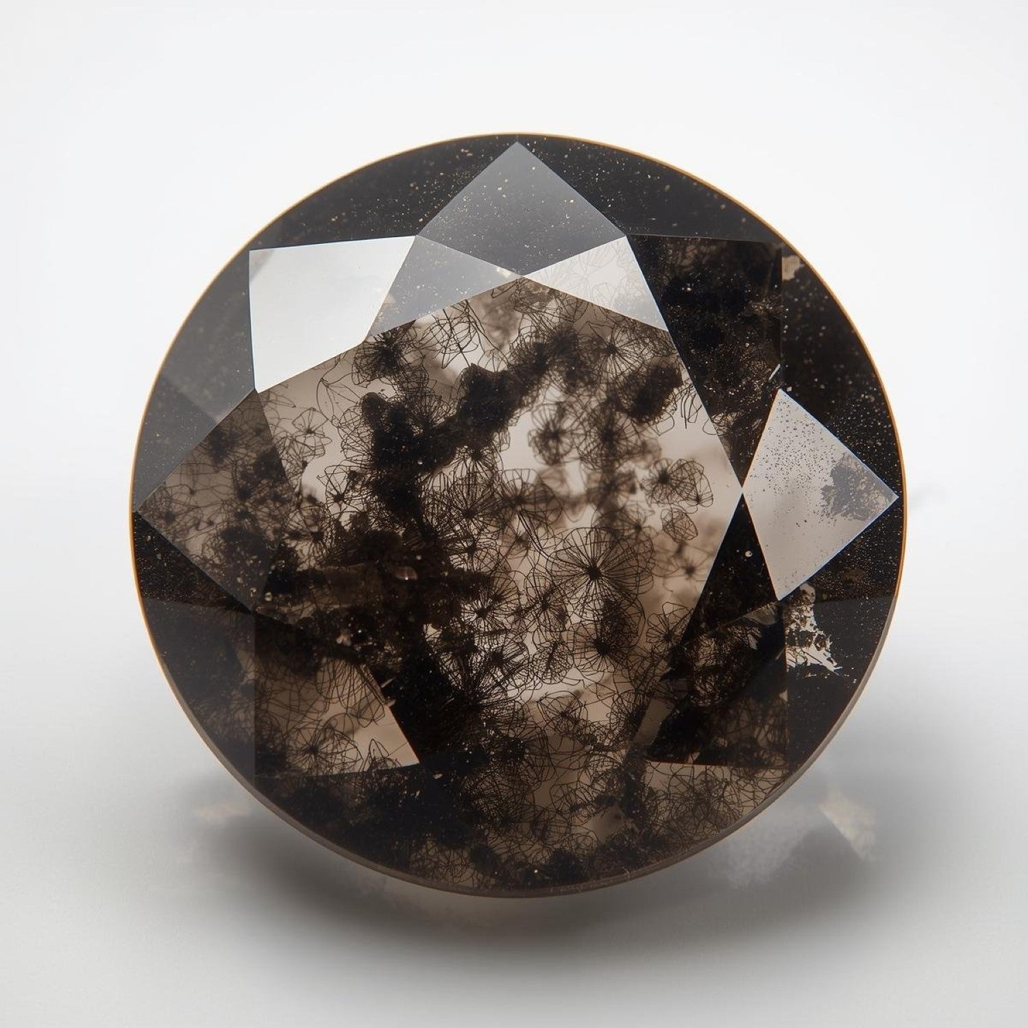 Black Rutile 1PC Chunky 15x15 MM Round Faceted Black Superior Semi Precious Gems Secondary image