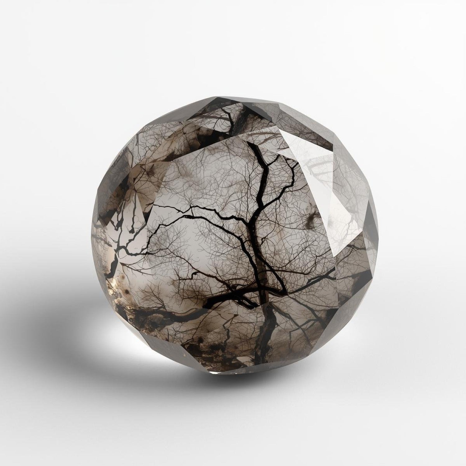 Black Rutile 1PC Tiny 6x6 MM Round Faceted Black Polished Semi Precious Loose Gemstones Huvudsaklig produktbild