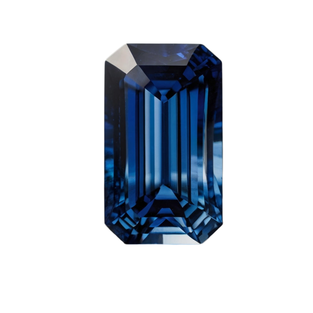 Blue Sapphire (GF) 1PC Chunky 10x20 MM Baguette Faceted Blue Brilliant Precious Loose Gemstones