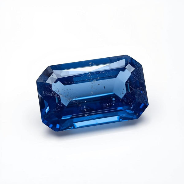 Blue Sapphire (GF) 1PC Tiny 4x8 MM Baguette Faceted Blue Natural Precious Loose Gemstone