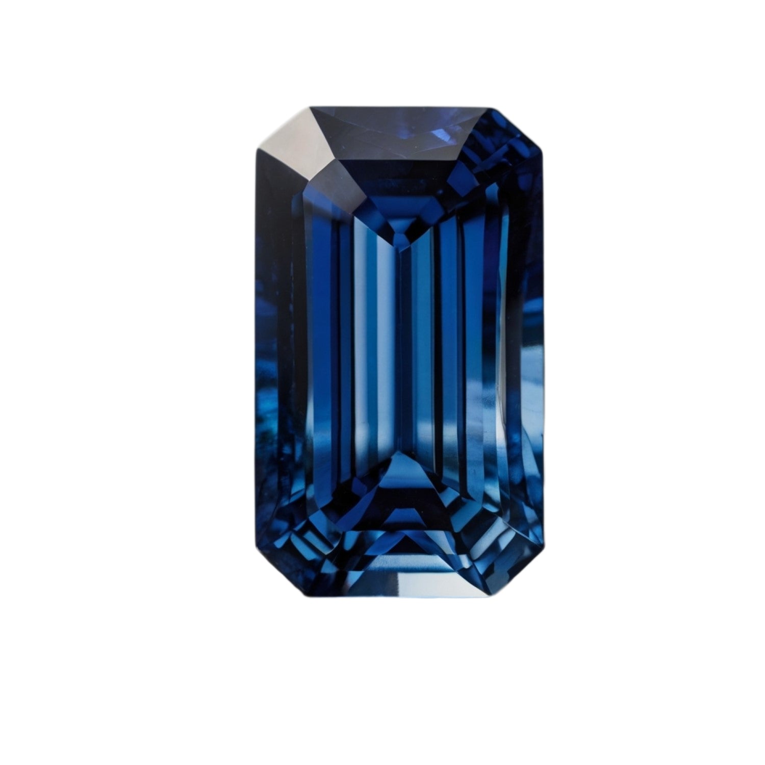 Blue Sapphire (GF) 1PC Small 5x10 MM Baguette Faceted Blue Genuine Precious Loose Gemstones Image principale du produit