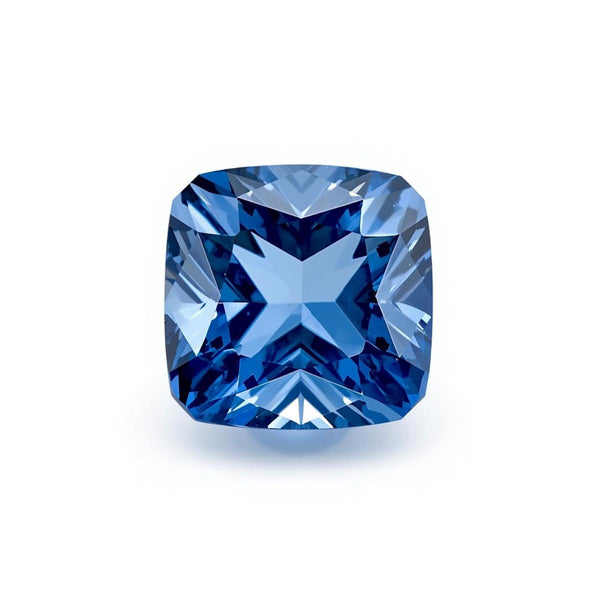 Blue Sapphire (GF) 1PC Large 10x10 MM Cushion Faceted Blue Shine Precious Loose Gems